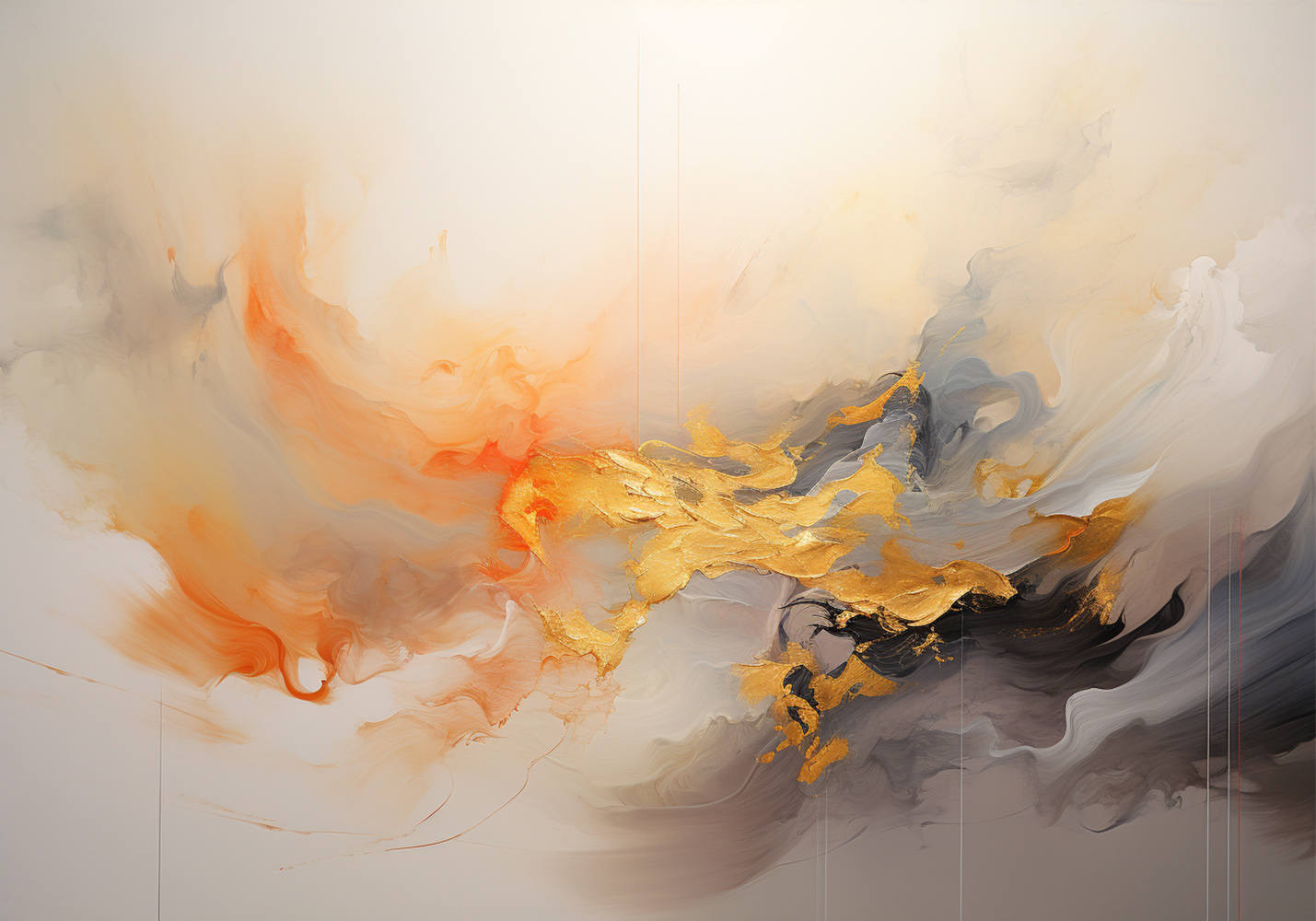 Gold abstract paint