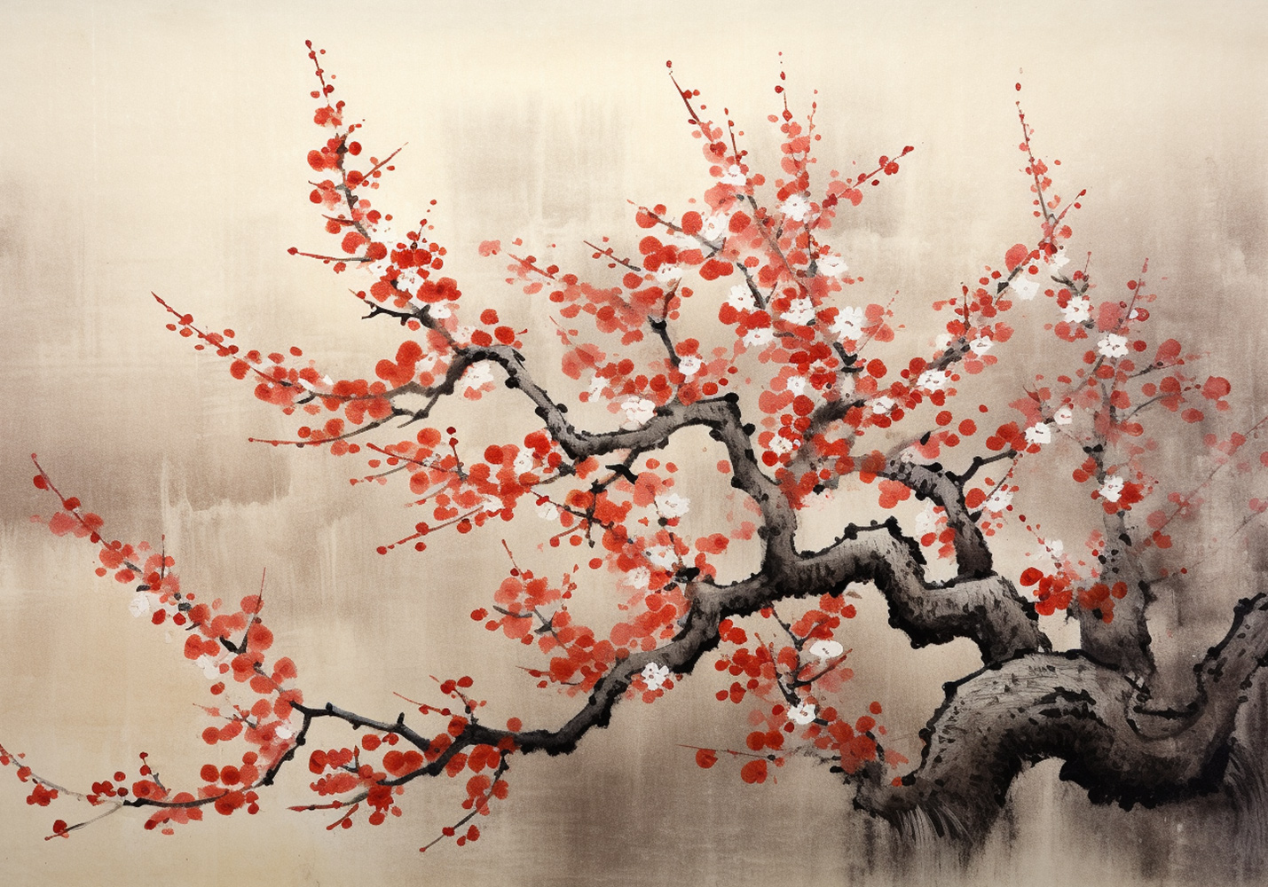 Japanese Plum Blossom Tree