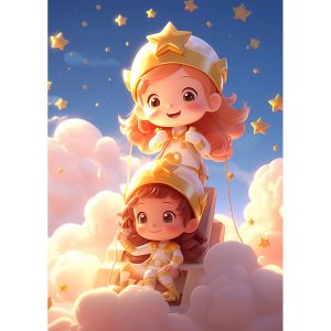 Chibis in the clouds