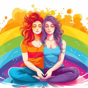 Two Lesbian Couple merged drawing